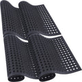 4 Pack 3 ft x 2 ft Heavy-Duty Rubber Entrance Floor Mats - Drainage