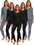 Patelai 5 Set Women Thermal Underwear for Winter Warmth