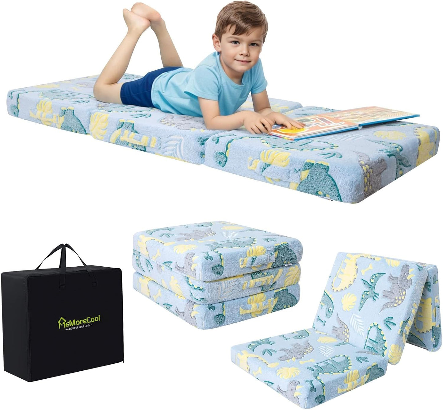 MeMoreCool Foldable Floor Mattress for Kids - Portable Nap Mat