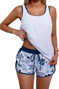 Tankini Swimsuit for Women Modest Two Piece Bathing Suit - Boy Shorts