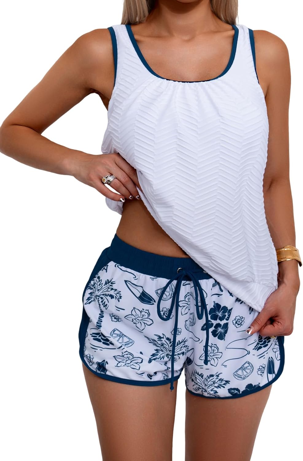 Tankini Swimsuit for Women with Boy Shorts for Modesty