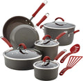Rachael Ray Cucina Hard-Anodized 12-Piece Cookware Set - Durable
