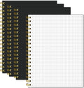 Graph Spiral Notebook B5 Grid Journal 7.48 in x 10.18 in - 4 Pack
