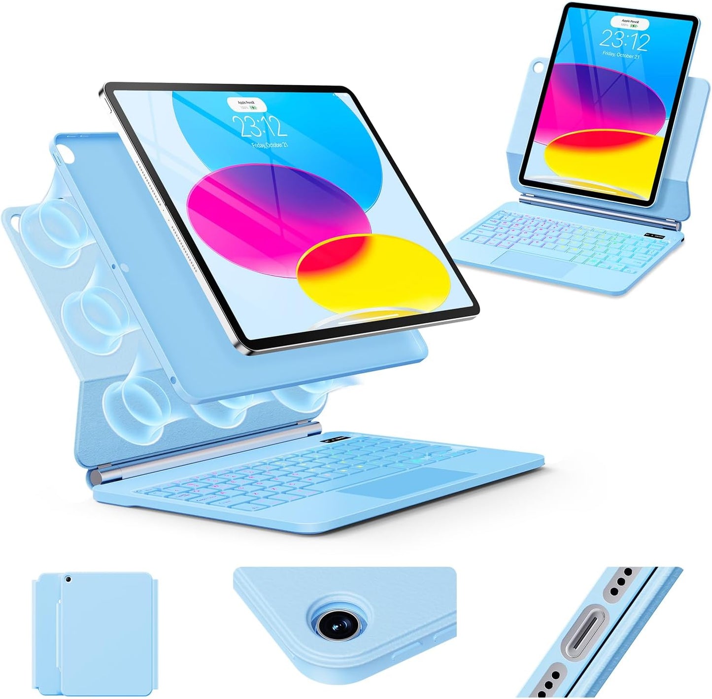iPad 11th/10th Generation Case with Keyboard and Stand