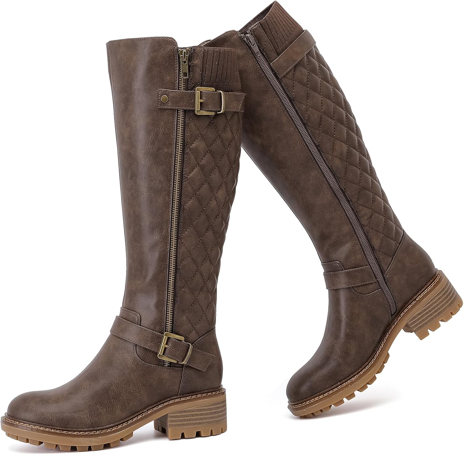 Women's Knee High Boots Classic Comfort Riding Combat Boot