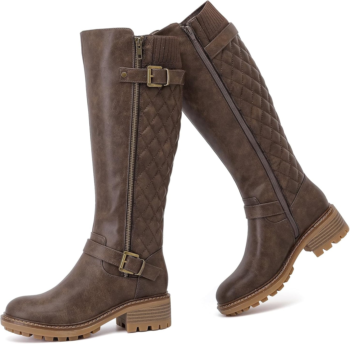 Women's Knee High Boots Classic Comfort Riding Combat Boot