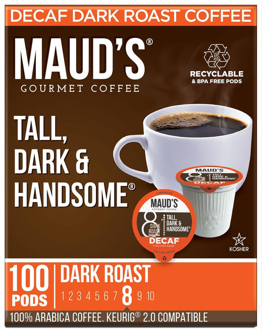 Maud's Decaf Dark Roast Pods - Energy-Friendly, Bold Blend!