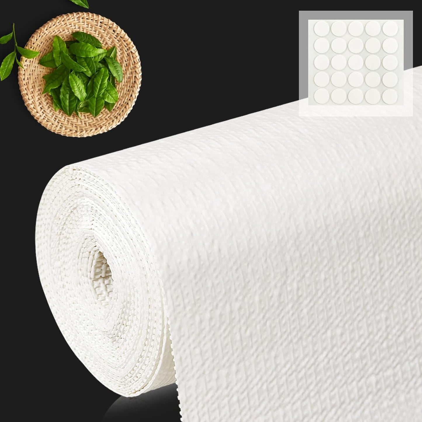 Shelf Liner for Kitchen Cabinets Non-Adhesive Non-Slip Design