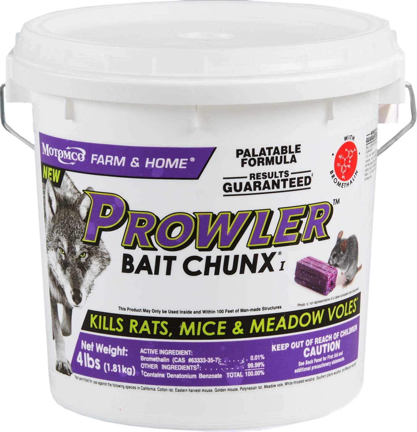 Motomco Prowler Bait Chunx Pail for Effective Rodent Control