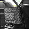 Car Purse Holder Between Seats Leather Organizer - Large Capacity
