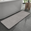 Bath Mat Rug 24x48 Gray - Absorbent Non-Slip Quick Dry Shower Rug