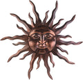 Large Metal Sun Wall Art Decor 30 in - 3D Sun Face Wall Sculpture