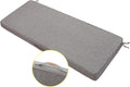 Outdoor Bench Cushion 45 x18 x3 in - Water Resistant Braided Gray