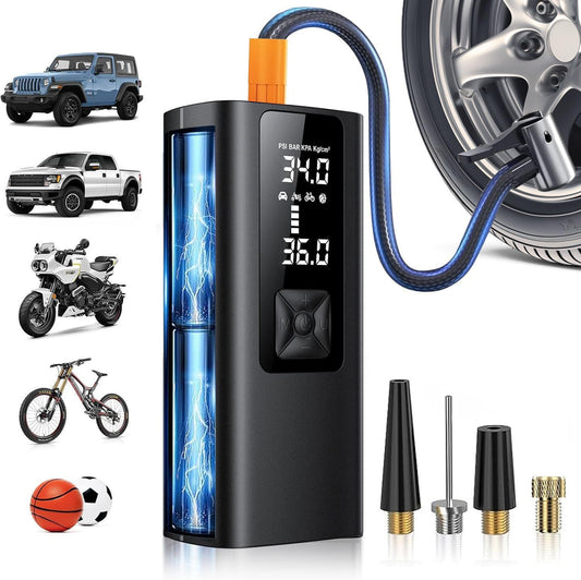 Fast & Cordless Tire Inflator - Power on the Go!