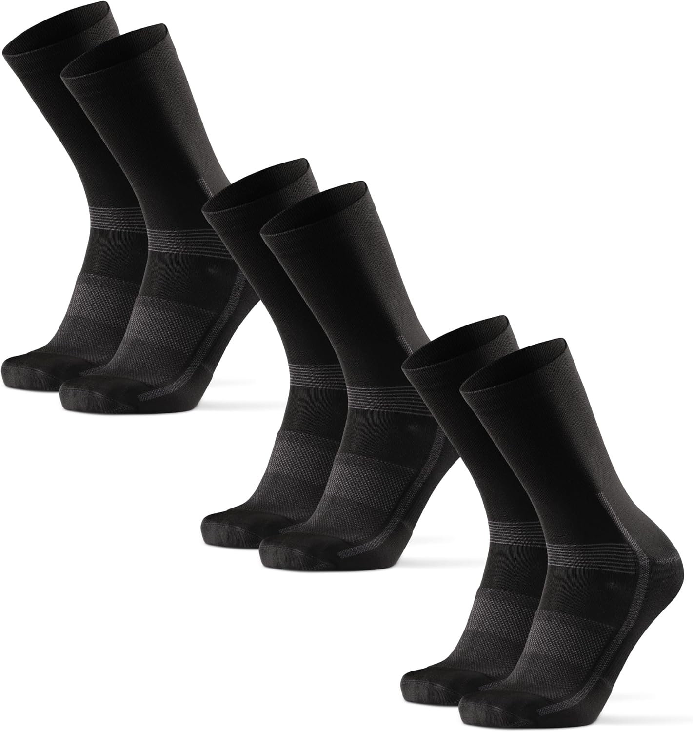 DANISH ENDURANCE Cycling Socks - Breathable and Cushioned 3-Pack