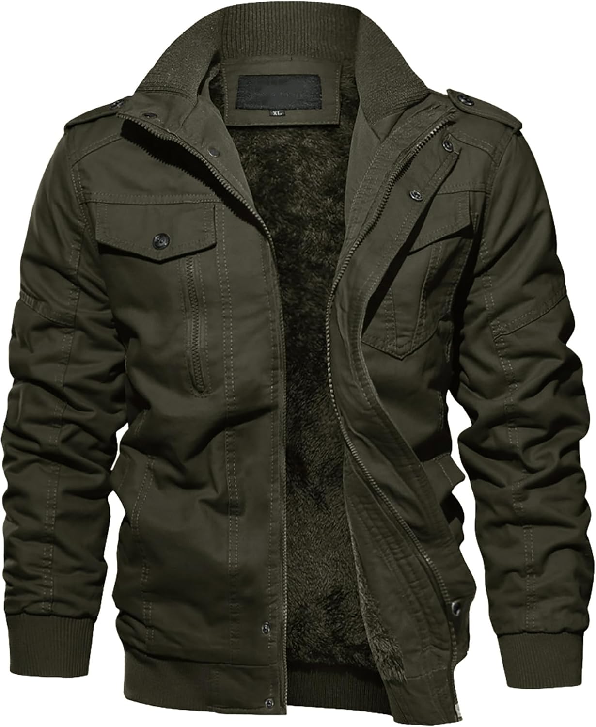 EKLENTSON Men's Winter Jacket with Multi Pockets for Comfort
