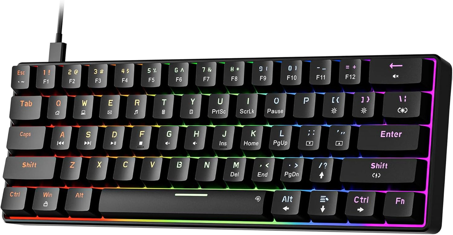 Compact & Portable 61-Key Gaming Keyboard by Newmen