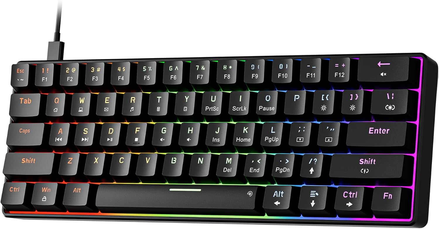 Compact & Portable 61-Key Gaming Keyboard by Newmen