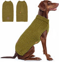 Dog Sweater for Large Dogs - Warm Reflective Heavy-Knit Pullover