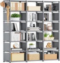 Mavivegue Bookshelf 18 Cube Storage Organizer - Extra Large Bookcase