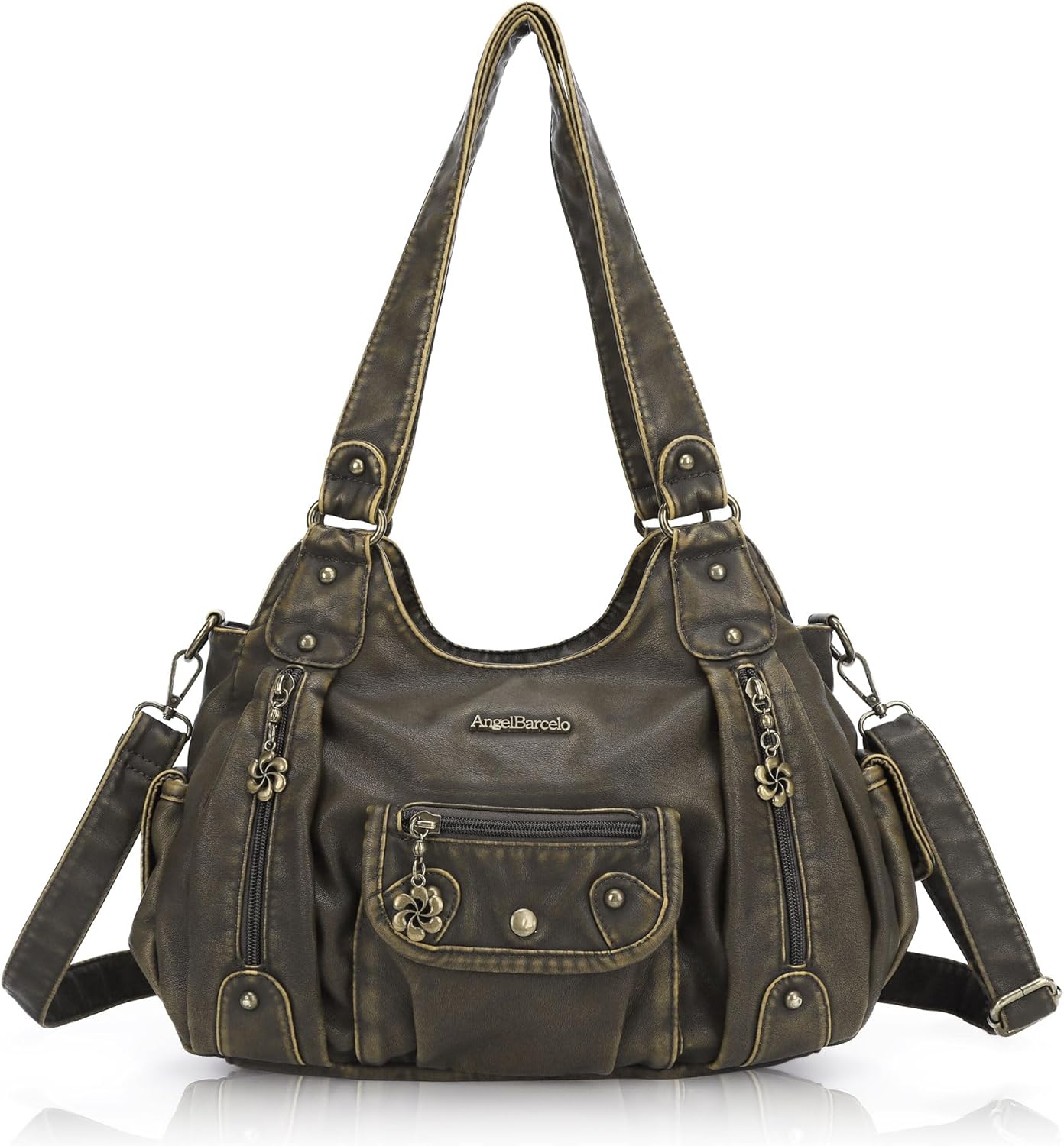 Stylish Soft PU Leather Shoulder Bag for Women by Angel Barcelo
