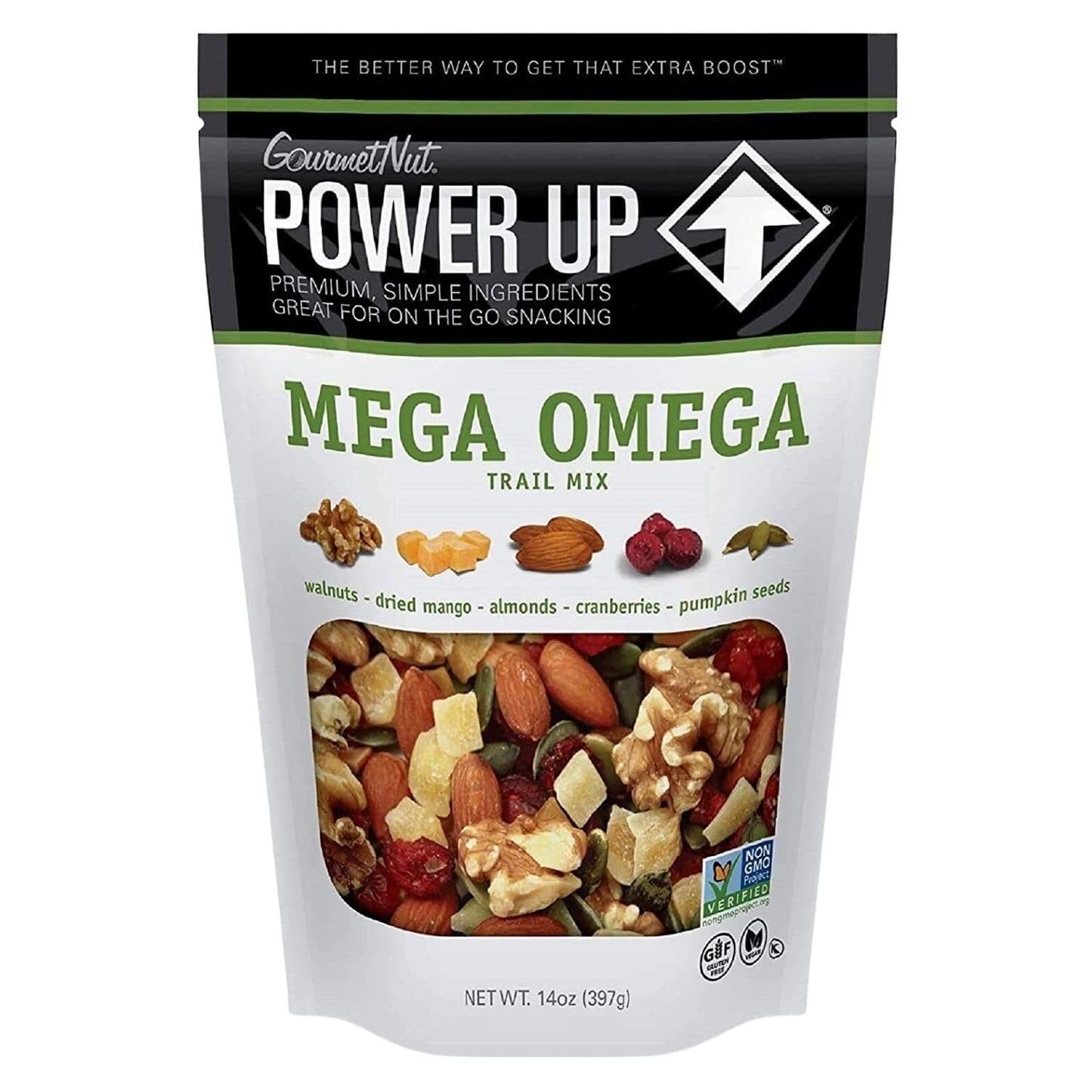 Power Up Mega Omega Trail Mix with Cranberries and Mango
