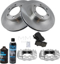 Front Brake Pad & Rotor Kit with Calipers for 2003-2009 Toyota 4Runner