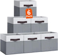 Criusia Large Storage Cubes 6-Pack - 13 in Fabric Closet Organizers