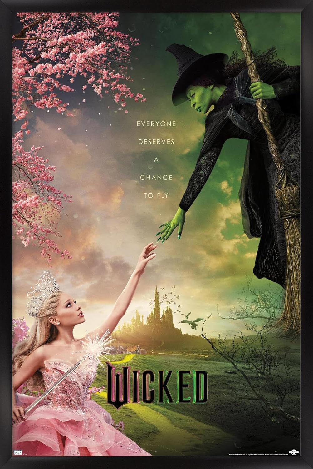 Wicked One Sheet Wall Poster - Stylish Black Framed Art