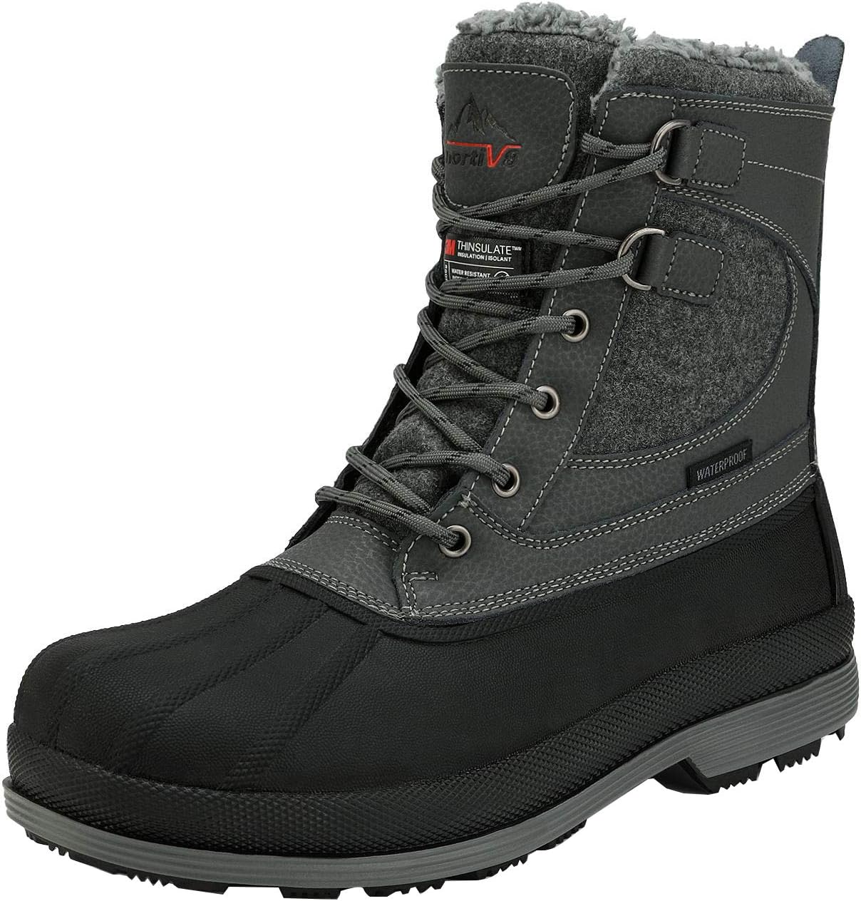 NORTIV 8 Men's Waterproof Winter Snow Boots for Extreme Cold