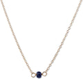 Birthstone Choker Necklace - Delicate 18 in Layering Gemstone