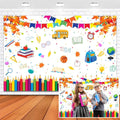 Back to School Backdrop 12x8 ft Banner - Classroom Photo Background