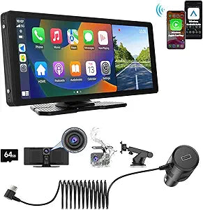 NaviCam Wireless Carplay Car Stereo with 9.3in HD Touchscreen