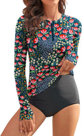 Women's Rash Guard Swim Shirt with Long Sleeves by WOWENY