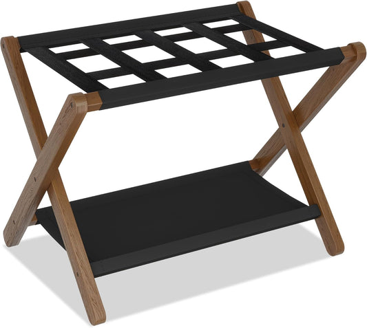 Heybly Luggage Rack with Storage Shelf for Guest Room Use