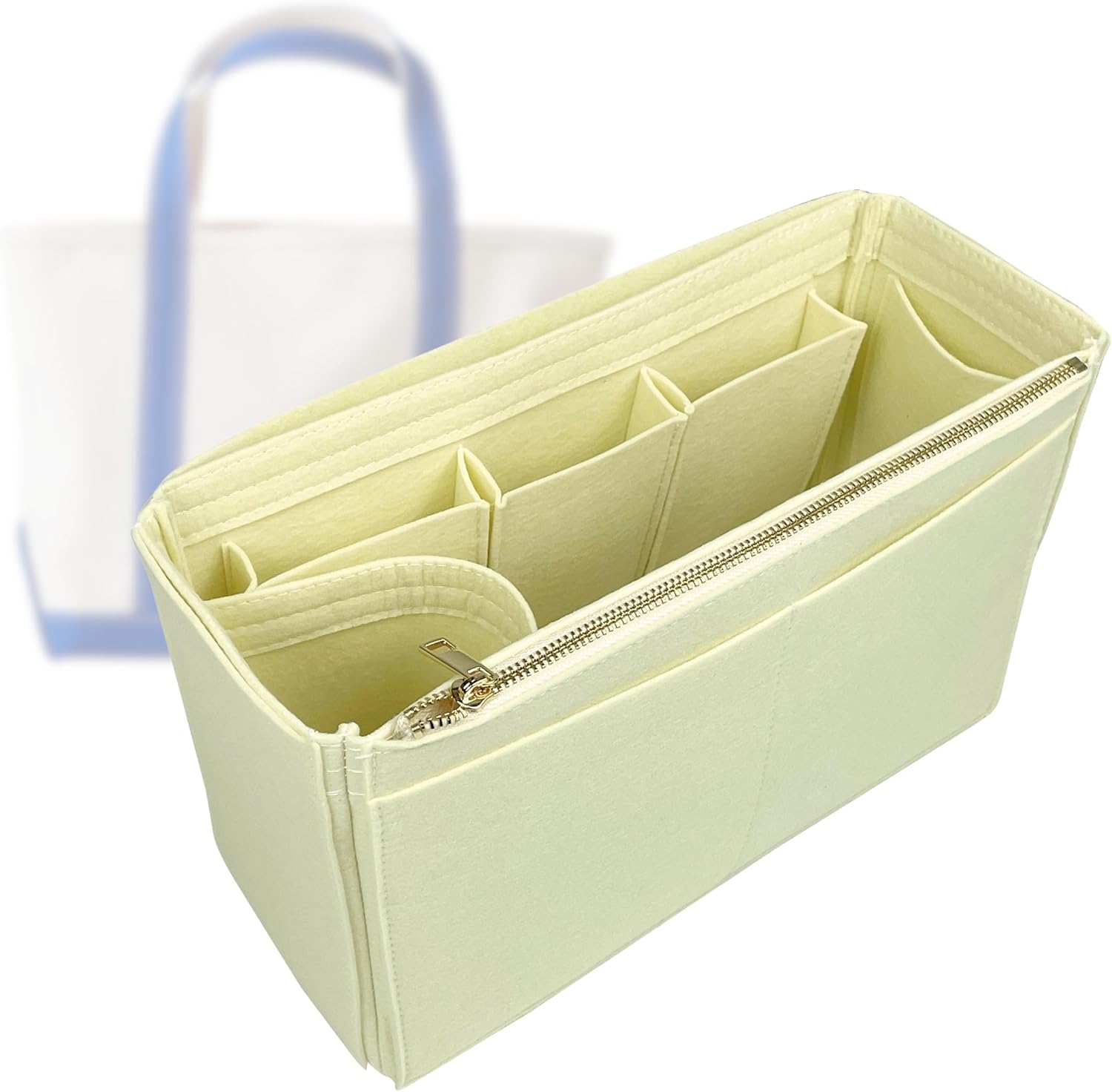Organizer for Tote Boat - Handmade Felt Insert for All Sizes
