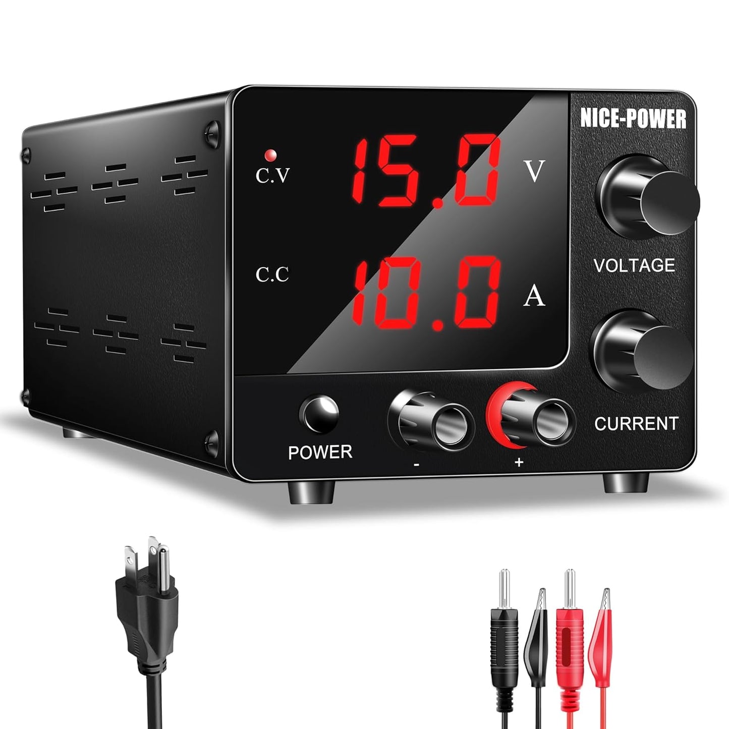 Adjustable 0-30V DC Power Supply with LED Display - Ideal for Electroplating! 