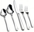 KIKCOIN 30 Pack Silverware Set for 6 - Balanced Heavy Duty Flatware