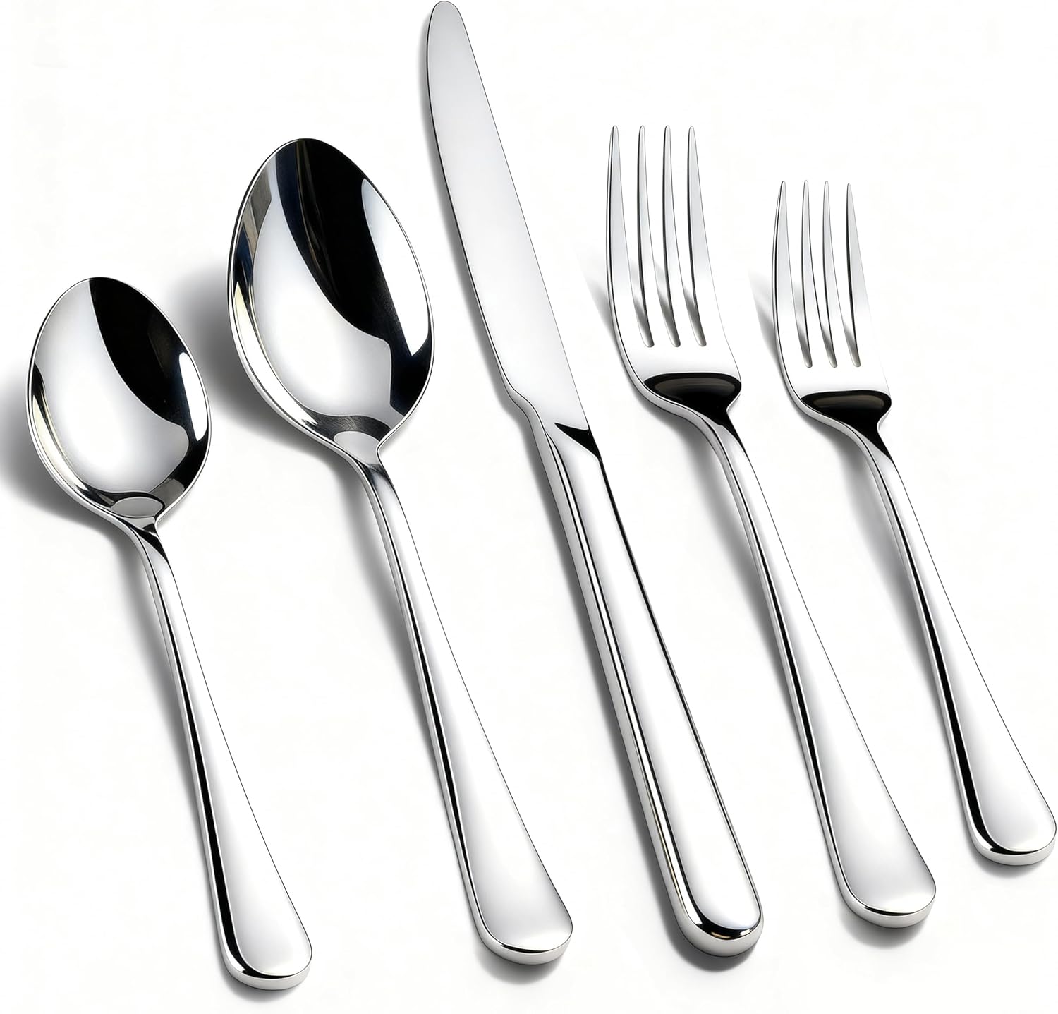 KIKCOIN 30 Pack Silverware Set for 6, Heavy Duty Cutlery