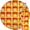 Jorbest Waffles Blanket for Adults Kids Funny Food Throw