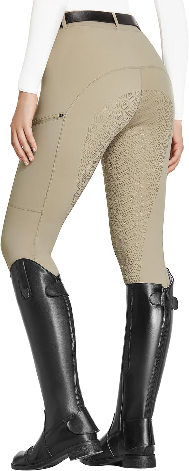 FitsT4 Sports Women's Full Seat Riding Tights for Equestrian Use