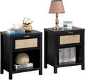 SICOTAS Rattan Night Stands Set of 2 for Modern Homes