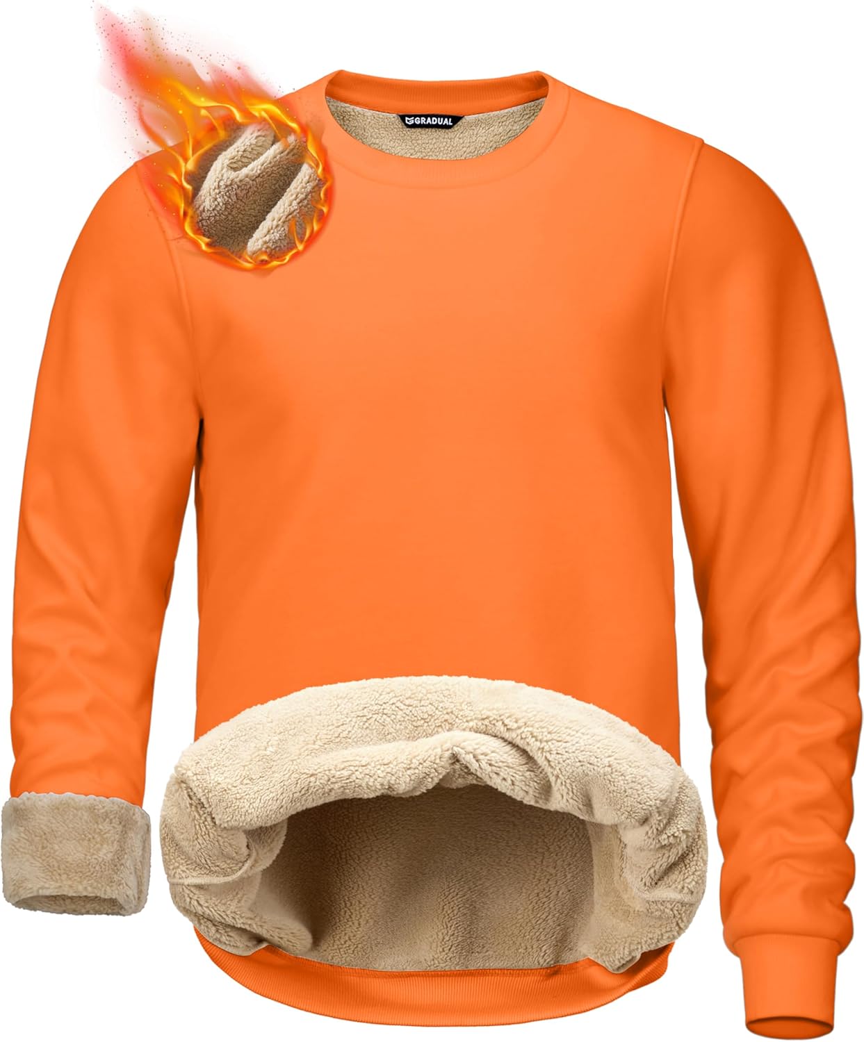 G Gradual Sherpa Lined Sweatshirts for Men - Warm Fleece Pullover