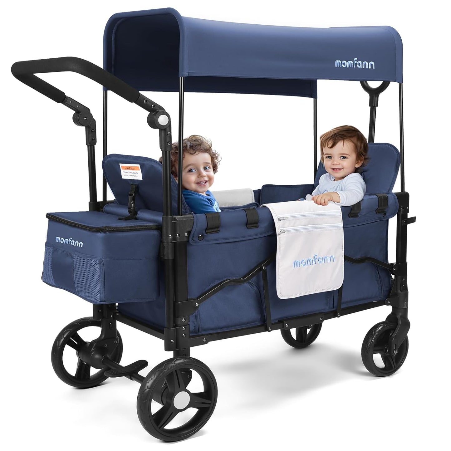 Stroller Wagon for 2 Kids with Adjustable Handle for Comfort