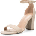 COASIS Women's Chunky Block Heels Open Toe Ankle Strap 3.5 in Heel