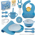 Silicone Baby Feeding Set Deluxe - Complete 17-Piece Weaning Kit