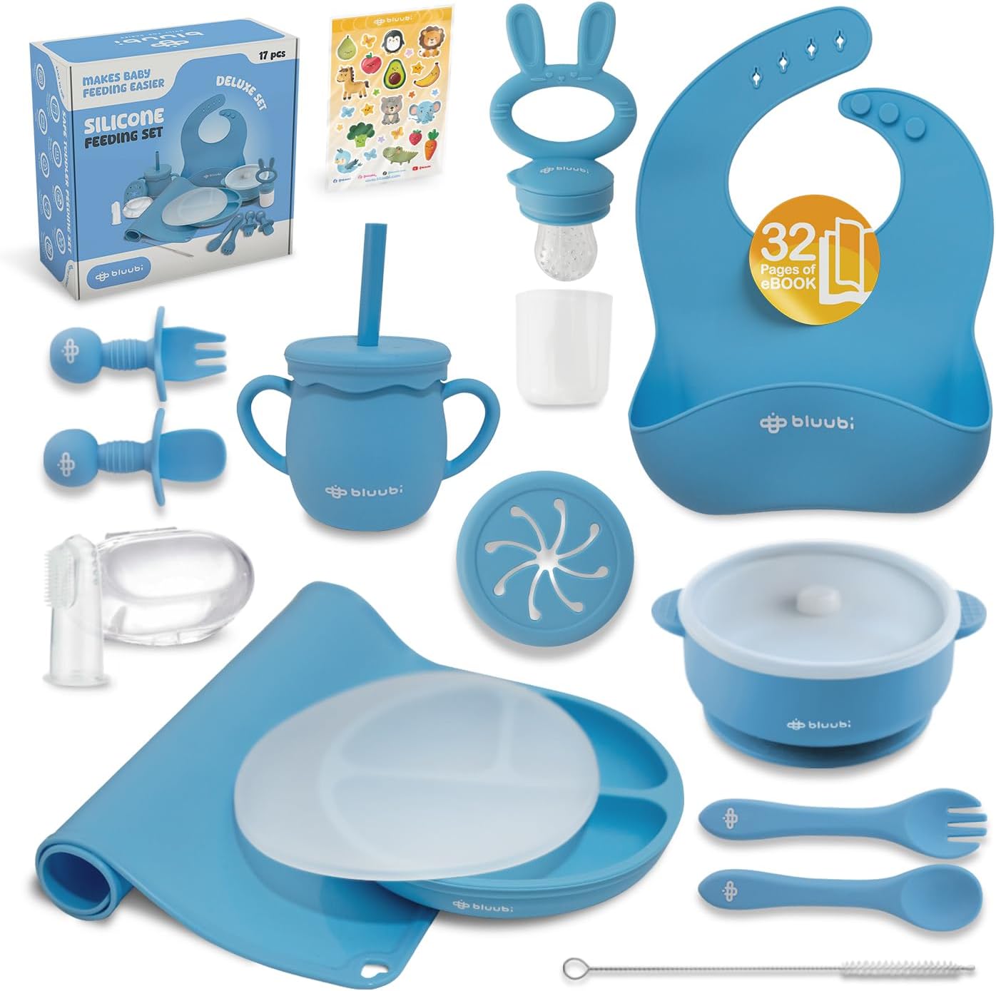 Silicone Baby Feeding Set - Perfect for First Foods & Weaning