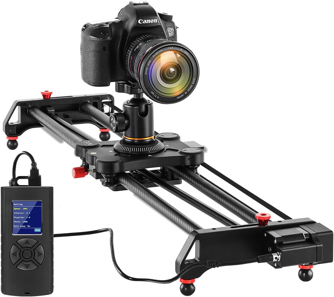 GVM Carbon Fiber Motorized Camera Slider for Smooth Video Capture