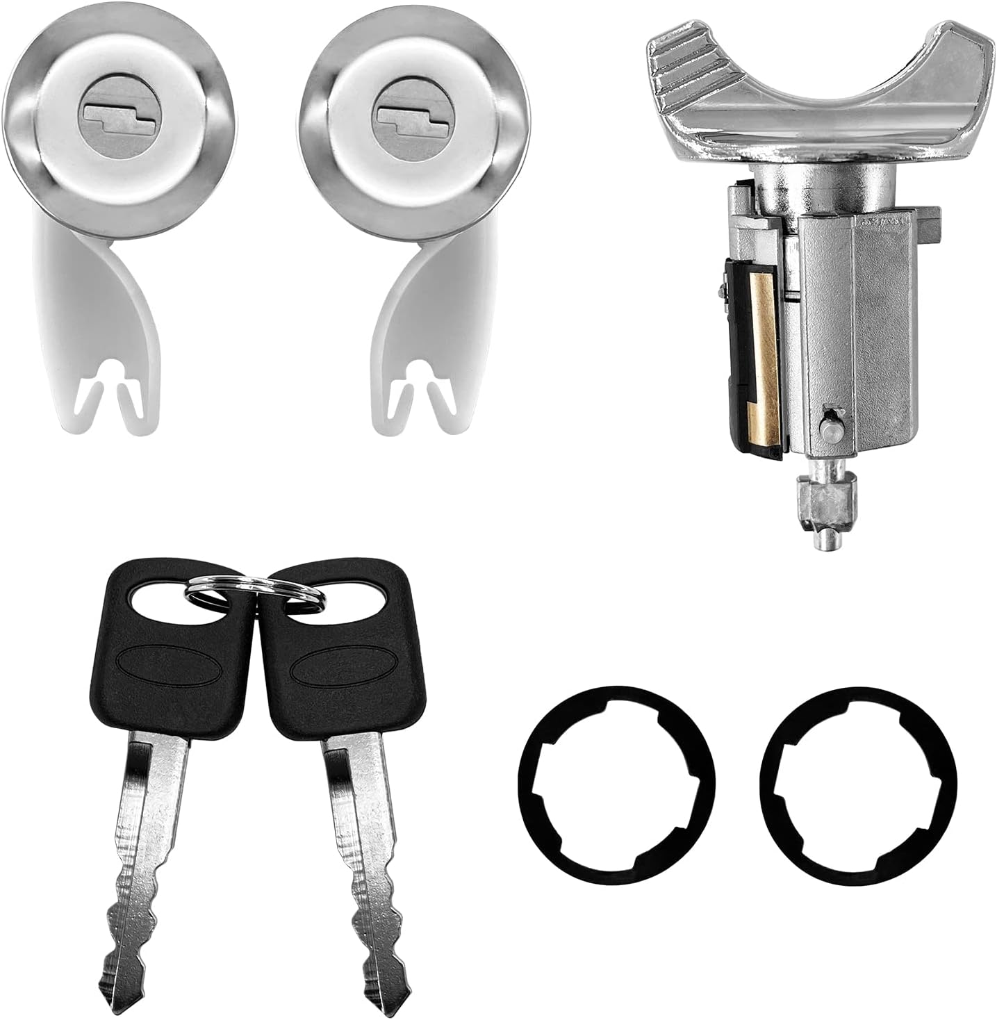 Door Lock Cylinders Set & Ignition Switch for Ford Vehicles