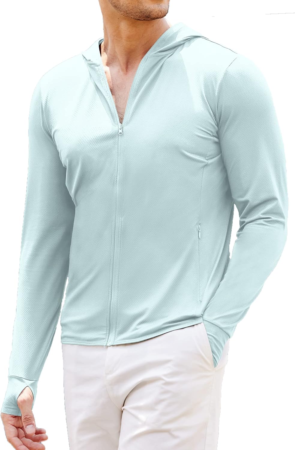 COOFANDY Men Full Zip UPF 50 Sun Protection Hoodie Jacket